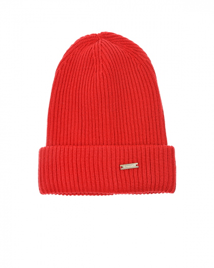 Красная удлиненная шапка из шерсти Il Trenino | Фото 1