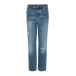 Синие джинсы прямого кроя с потертостями Dorothee Schumacher | Фото 1