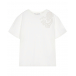 Белая футболка с ажурной вышивкой Ermanno Scervino | Фото 1
