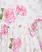Белое платье с принтом &quot;розы&quot; Monnalisa | Фото 3