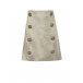 Льняная юбка с золотистыми пуговицами Balmain | Фото 1