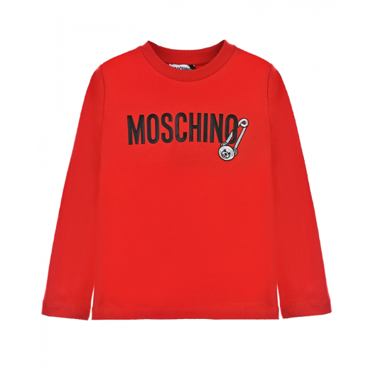 Красная толстовка с лого Moschino | Фото 1