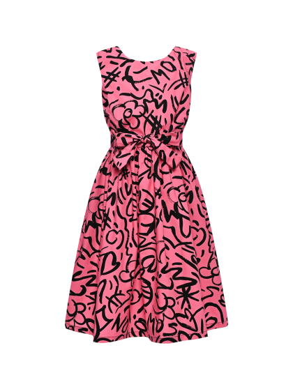 Приталенное розовое платье Moschino | Фото 1