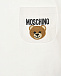 Белая футболка с вышивкой на кармане Moschino | Фото 3