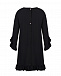 Черное платье с рюшами для беременных Attesa | Фото 5