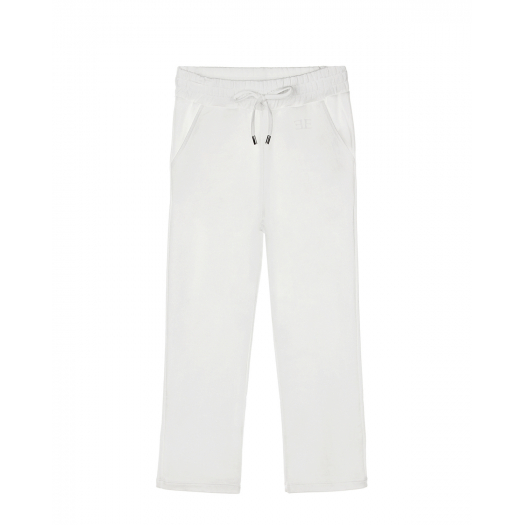 Белые спортивные брюки прямого кроя Ermanno Scervino | Фото 1