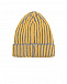 Желто-серая шапка в вертикальную полоску Catya | Фото 2