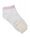 Светло-серые носки с розовым кантом