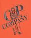 Оранжевая футболка с крупным лого CP Company | Фото 3