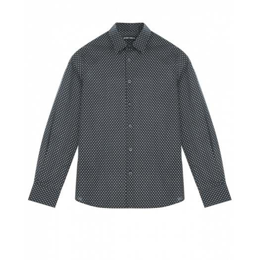 Темно-синяя рубашка с геометрическим принтом Antony Morato | Фото 1
