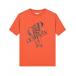 Оранжевая футболка с крупным лого CP Company | Фото 1