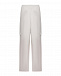 Белые брюки из эко-кожи с поясом на резинке Dan Maralex | Фото 5