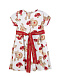 Платье с короткими рукавами и широким поясом Monnalisa | Фото 2