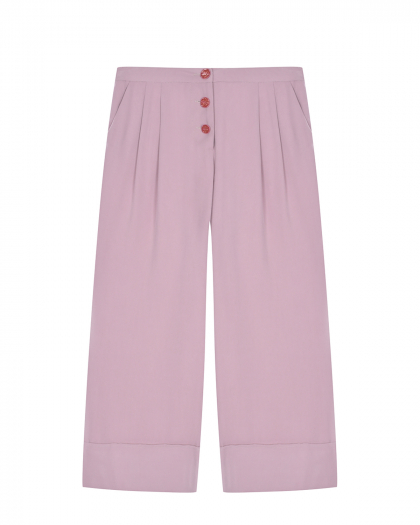 Широкие брюки розового цвета Genny | Фото 1
