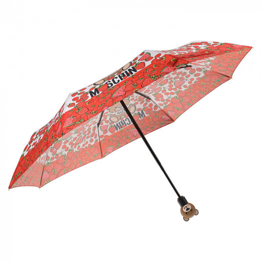 Зонт с принтом &quot;арбузы и клубника&quot;, 30 см Moschino | Фото 1