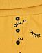 Желтые шорты с принтом &quot;Ресницы&quot; Sanetta Pure | Фото 3
