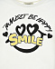 Белая футболка с принтом &quot;Smile&quot; TWINSET | Фото 3
