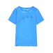 Голубая футболка с винтажным эффектом Bikkembergs | Фото 1
