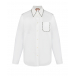 Белая поплиновая рубашка с вышивкой No. 21 | Фото 1