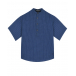 Синяя рубашка в полоску Emporio Armani | Фото 1