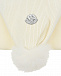 Белый шарф с меховыми помпонами Moncler | Фото 3