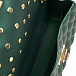 Зеленая стеганая сумка со стразами, 17x10.5x6.5 см Monnalisa | Фото 4