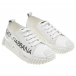 Белые кроссовки NS1 с черным лого Dolce&Gabbana | Фото 1