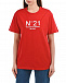Красная базовая футболка с логотипом No. 21 | Фото 7