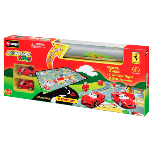 Набор с 2-мя машинами Ferrari kids Playmat Set 1:43 Bburago | Фото 1