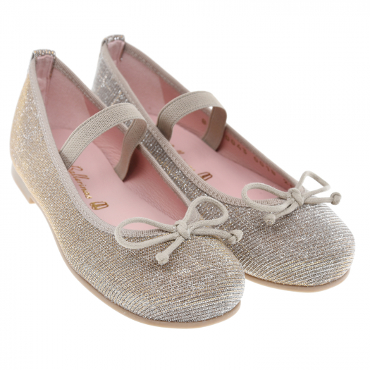 Текстильные туфли с золотистым люрексом Pretty Ballerinas | Фото 1