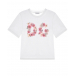 Белая футболка с цветочным логотипом Dolce&Gabbana | Фото 1