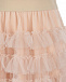 Многоярусная юбка-миди пудрового цвета Monnalisa | Фото 3