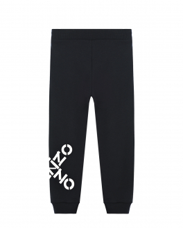 Черные спортивные брюки с лого KENZO Черный, арт. K24069 09P | Фото 2