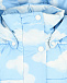 Голубой жилет с принтом &quot;облака&quot; Monnalisa | Фото 3