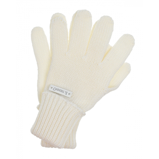 Белые базовые перчатки Il Trenino | Фото 1