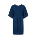 Синее платье свободного кроя с поясом Parosh | Фото 1