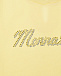 Желтая футболка с лого Monnalisa | Фото 3