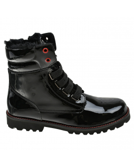 Лаковые ботинки с меховой подкладкой Dolce&Gabbana Черный, арт. D10849 AB543 80999 | Фото 2