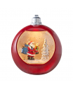 Новогодний сувенир "Шар Санта", красный, (LED), 16*14 см