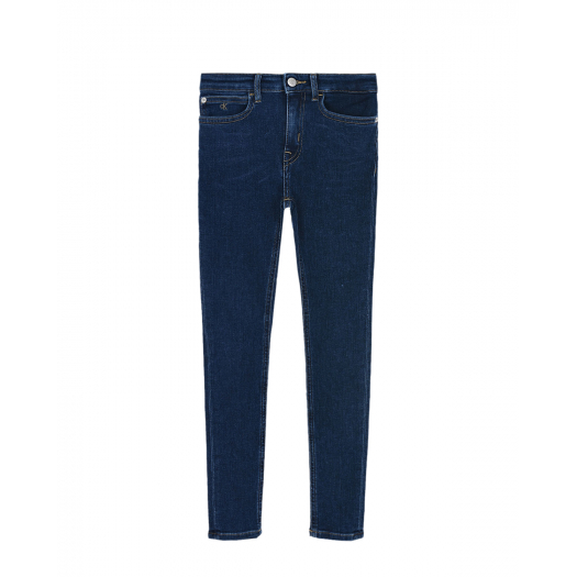 Темно-синие джинсы с потертостями Calvin Klein | Фото 1