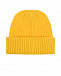 Желтая шапка с логотипом на отвороте  | Фото 2