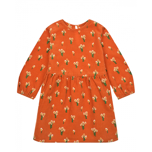 Оранжевое платье с цветочным принтом Stella McCartney | Фото 1