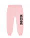 Спортивные брюки с вертикальным лого, розовые Moschino | Фото 1