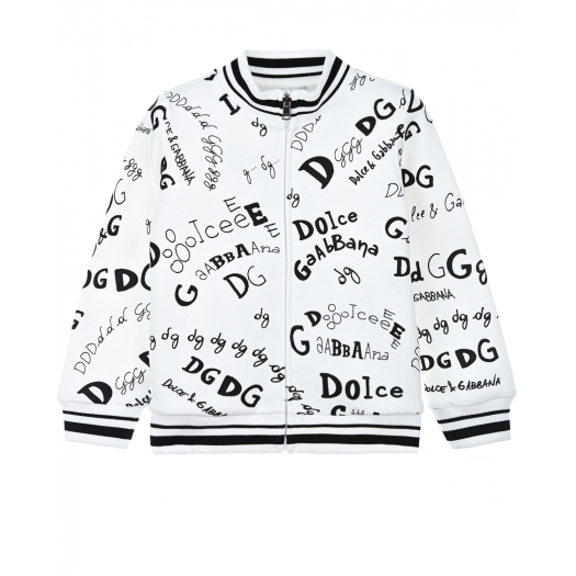 Спортивная куртка с контрастным принтом Dolce&Gabbana | Фото 1