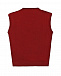 Вязаный жилет бордового цвета Emporio Armani | Фото 3