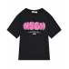 Черная футболка с розовым лого MSGM | Фото 1