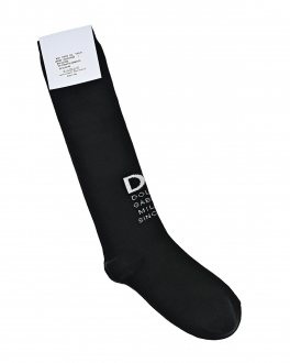 Черные носки с белым логотипом Dolce&Gabbana Черный, арт. LBKA90 JACKZ S9000 | Фото 1