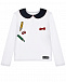 Белая толстовка с отложным воротником в горошек Dolce&Gabbana | Фото 2
