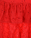 Красный топ с английской вышивкой Monnalisa | Фото 4