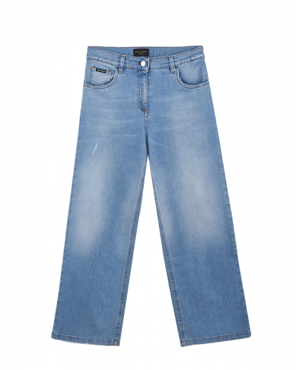 Голубые джинсы клеш Dolce&Gabbana | Фото 1